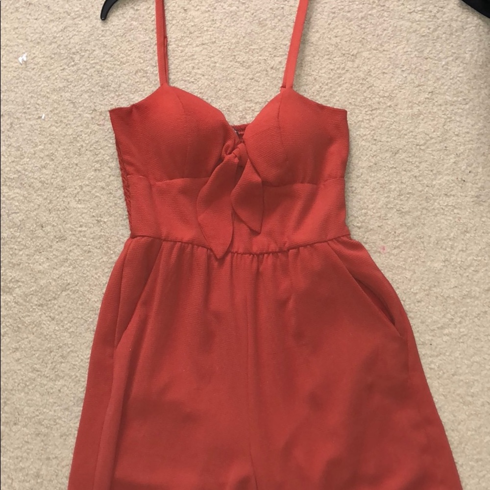 Burn orange pantsuit / romper